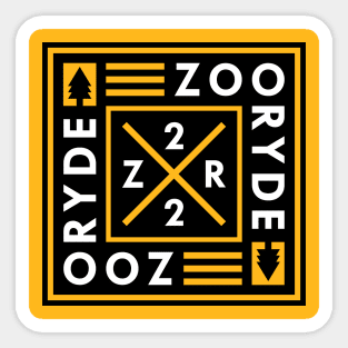 Zoo Ryde Square Logo Sticker